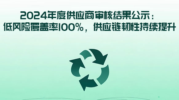 2024年度供應(yīng)商審核結(jié)果公示：低風(fēng)險(xiǎn)覆蓋率100%，供應(yīng)鏈韌性持續(xù)提升